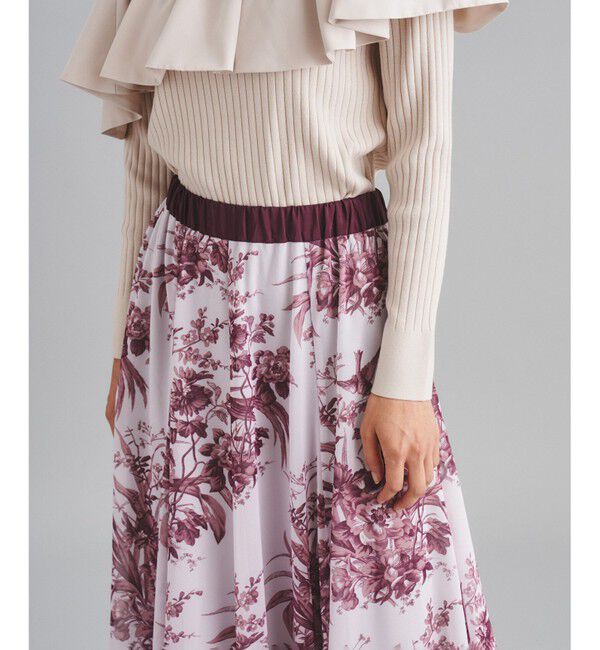  「チュールプリントスカート」|スカート|