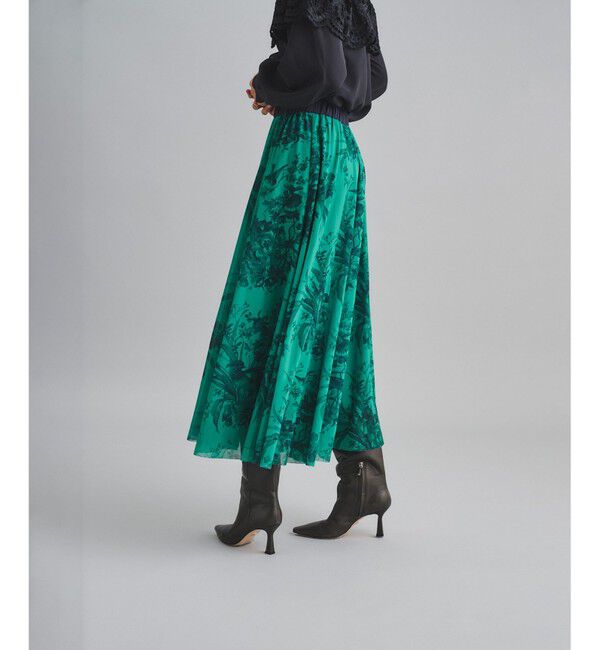  「チュールプリントスカート」|スカート|