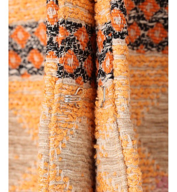 GRACE CONTINENTAL「エスニックジャガードジャケット」|ノーカラージャケット|