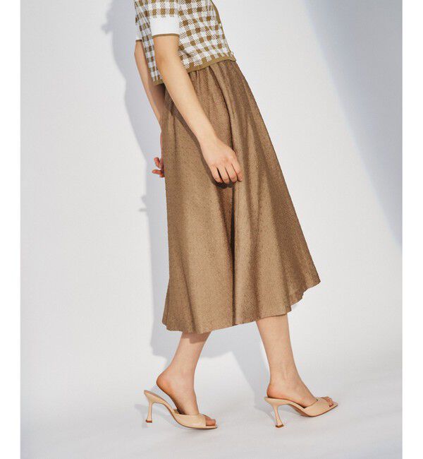  「チェックニットタフタワンピース」|ワンピース|