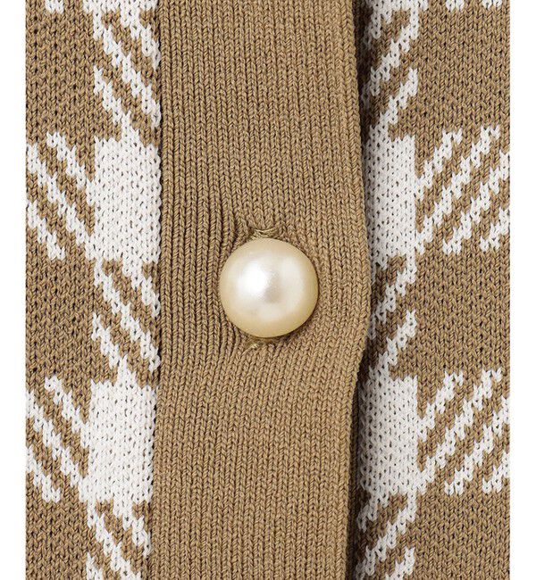  「チェックニットタフタワンピース」|ワンピース|