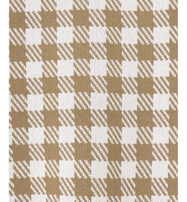  「チェックニットタフタワンピース」|ワンピース|