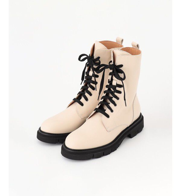 GRACE CONTINENTAL「LUCA GROSSI レースアップブーツ」|ショートブーツ|ホワイト