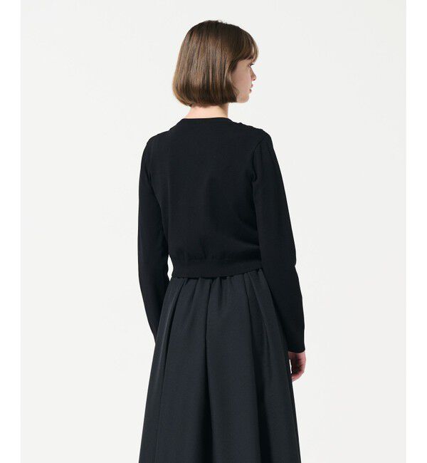 GRACE CONTINENTAL「サテンコードニットカーディガン」|カーディガン|