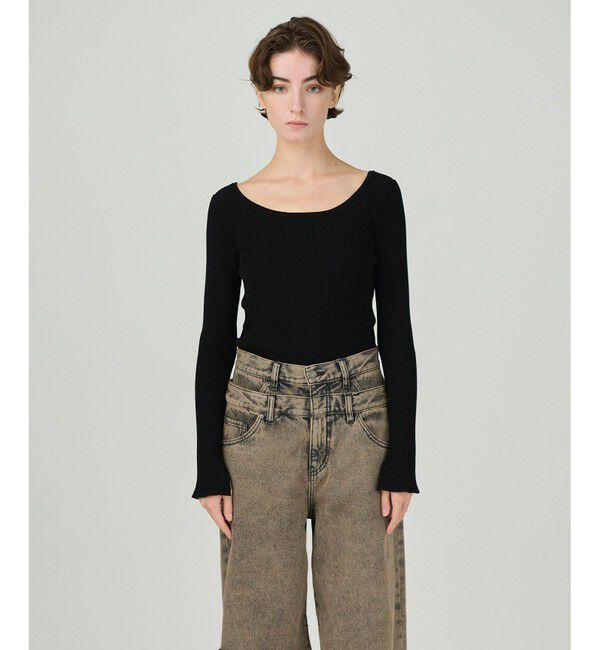 Diagram「リブニットトップ」|ニット・セーター|ブラック