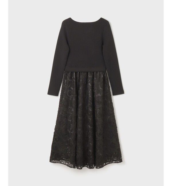 GRACE CONTINENTAL「テープ刺繍ニットワンピース」|ワンピース|