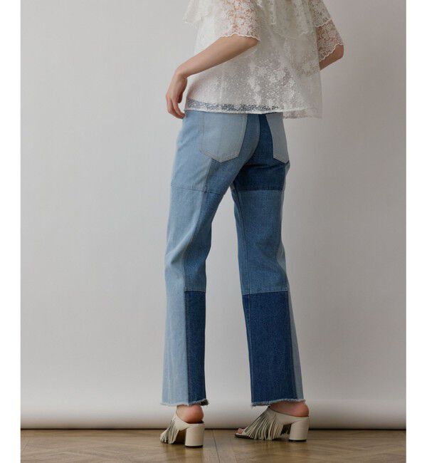 GRACE CONTINENTAL「パッチワークデニムパンツ」|デニム|