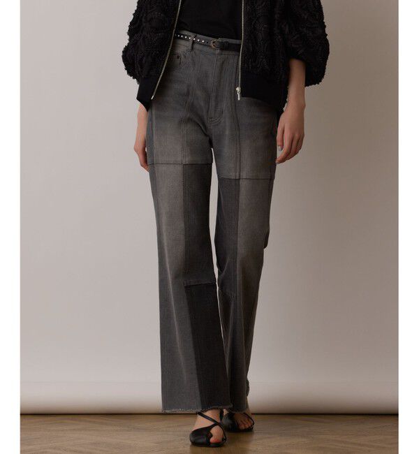 GRACE CONTINENTAL「パッチワークデニムパンツ」|デニム|