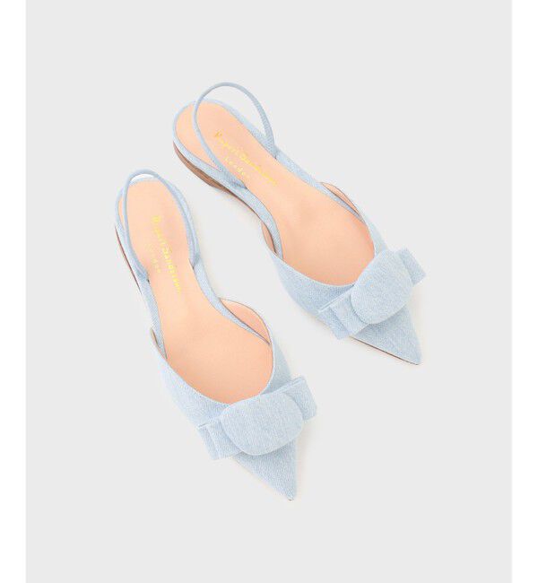  「Rupert Sanderson デニムリボンサンダル」|サンダル|サックス