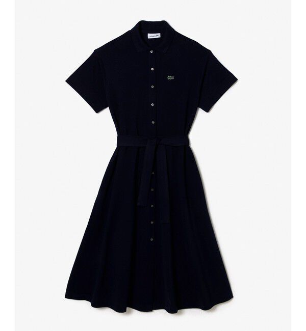 LACOSTE「鹿の子地シャツワンピース /シャツドレス」|ワンピース|