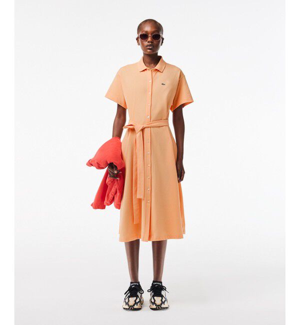 LACOSTE「鹿の子地シャツワンピース /シャツドレス」|ワンピース|シャーベット
