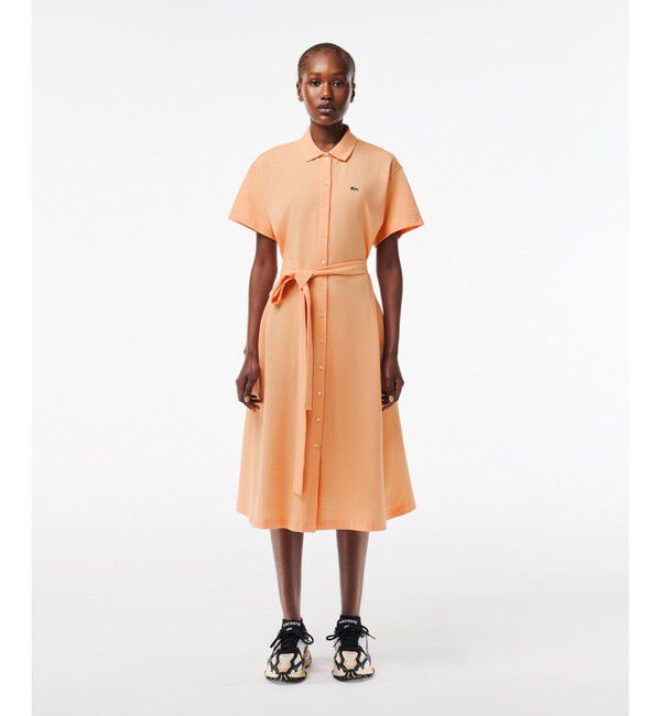 LACOSTE「鹿の子地シャツワンピース /シャツドレス」|ワンピース|