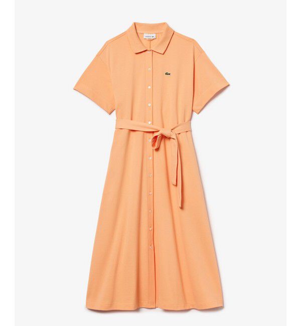 LACOSTE「鹿の子地シャツワンピース /シャツドレス」|ワンピース|
