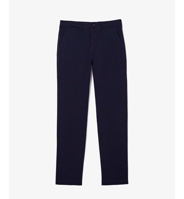 LACOSTE「オーガニックコットン ロゴピスネーム スリムフィットストレッチチノパンツ」|チノ|