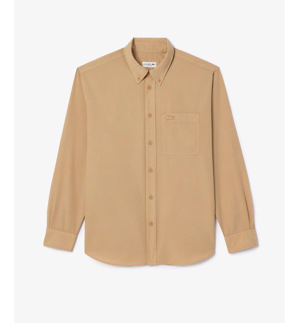 LACOSTE「ウォッシュダイボタンダウンシャツ」|シャツ・ブラウス|ベージュ