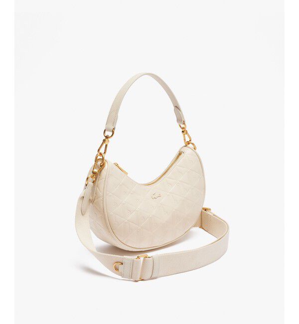 LACOSTE「マヘキ レザーショルダーバッグ / 三日月型ショルダーバッグ」|ショルダー・メッセンジャー|