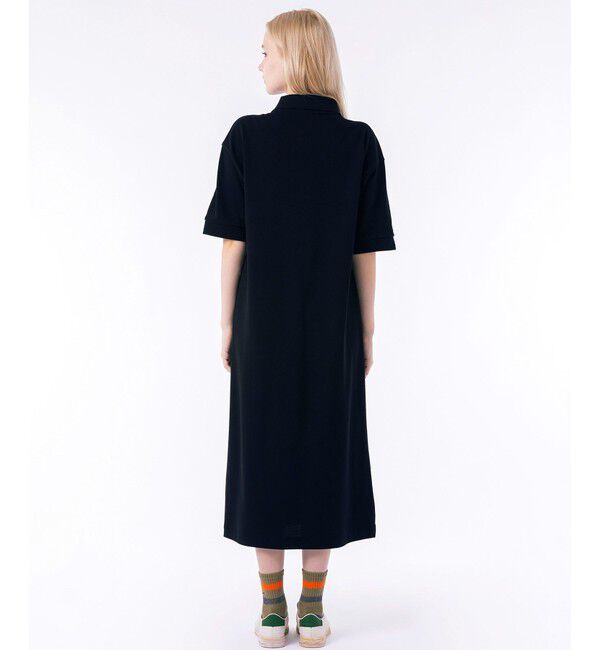 LACOSTE「ルーズフィット5分袖ポロドレス / ポロワンピース マキシ丈 ロング丈」|ワンピース|