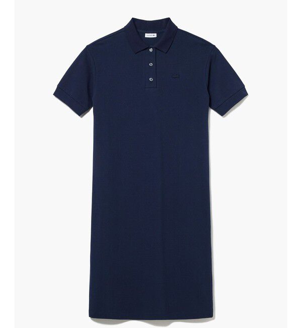 LACOSTE「ルーズフィット5分袖ポロドレス / ポロワンピース マキシ丈 ロング丈」|ワンピース|