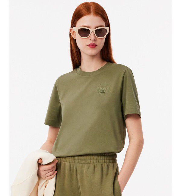 LACOSTE「3Dサークルロゴプリント半袖Tシャツ」|Tシャツ・カットソー|