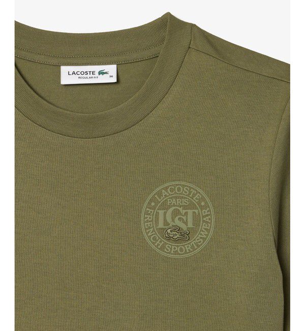 LACOSTE「3Dサークルロゴプリント半袖Tシャツ」|Tシャツ・カットソー|