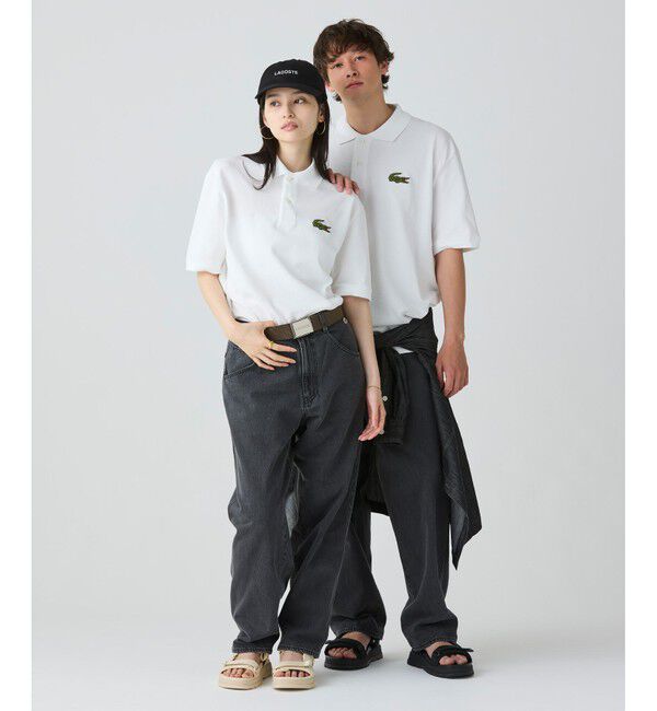 LACOSTE「L.12.12ルーズフィット ドロップショルダー 鹿の子半袖ポロシャツ」|ポロシャツ|