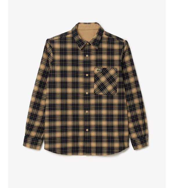 LACOSTE「無地?チェックリバーシブルシャツ」|シャツ・ブラウス|