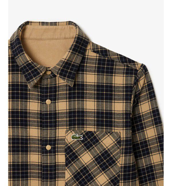 LACOSTE「無地?チェックリバーシブルシャツ」|シャツ・ブラウス|