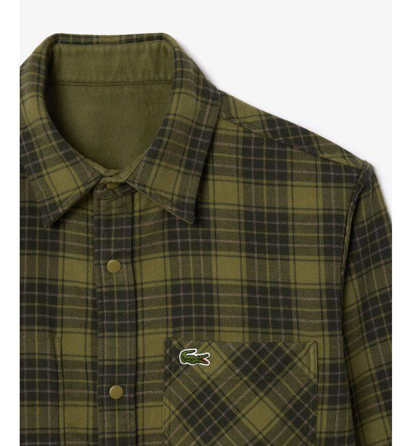 LACOSTE「無地?チェックリバーシブルシャツ」|シャツ・ブラウス|