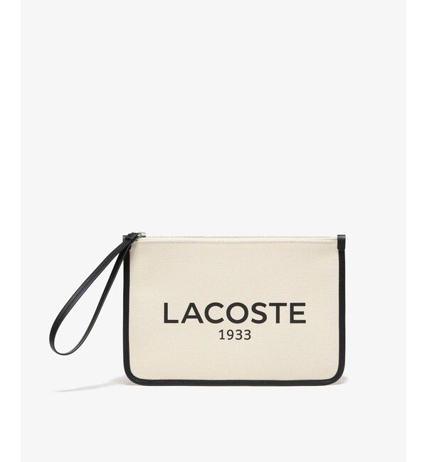 LACOSTE「ヘリテージキャンバス クラッチバッグ」|クラッチバッグ|ブラック