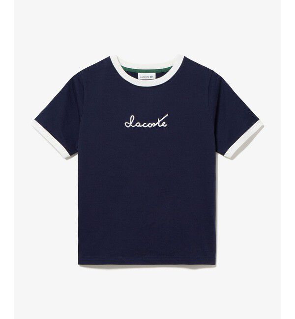 LACOSTE「ステッチネーミングリンガー半袖Tシャツ」|Tシャツ・カットソー|