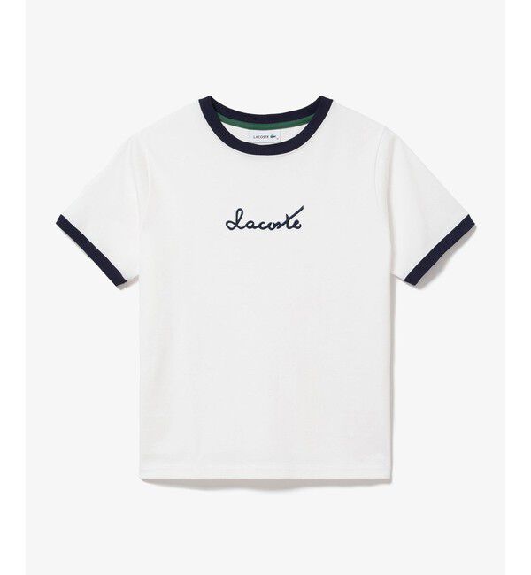 LACOSTE「ステッチネーミングリンガー半袖Tシャツ」|Tシャツ・カットソー|