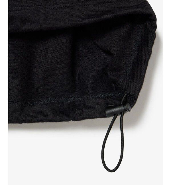 LACOSTE「裾口ドローストリング入りクロップド5分袖 半袖Tシャツ」|Tシャツ・カットソー|