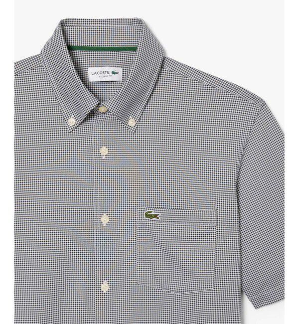 LACOSTE「マイクロチェックジャージシャツ」|シャツ・ブラウス|