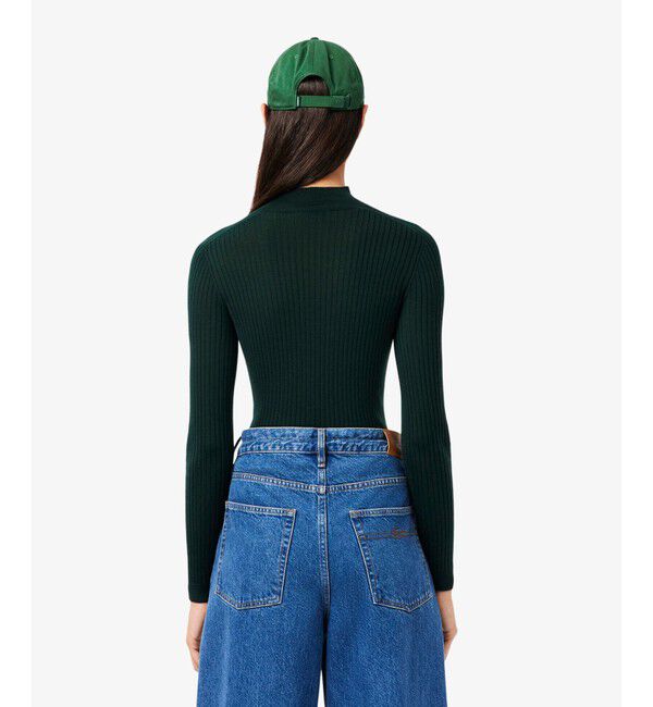 LACOSTE「3Dニッティングハイネック メリノウール ハイゲージニットセーター」|ニット・セーター|