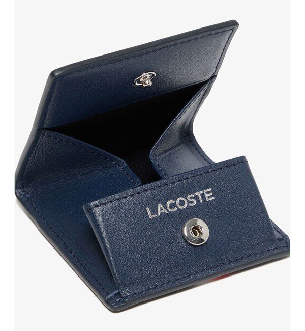 LACOSTE「トリコロールプリントレザーコインケース」|コインケース|