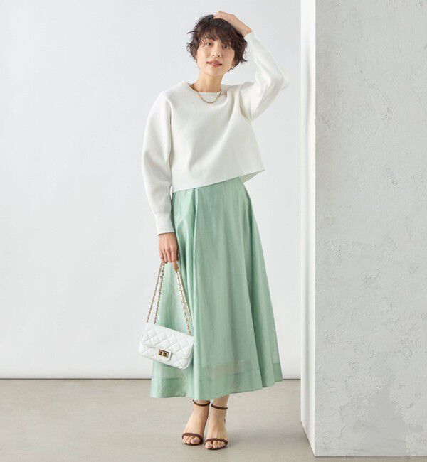 NOLLEY'S sophi「《セットアップ対応》シアーローンフレアスカート」|フレア|