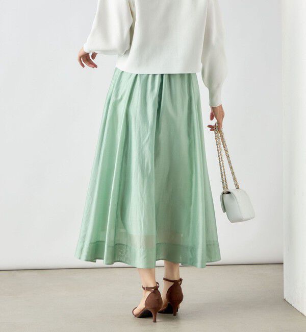 NOLLEY'S sophi「《セットアップ対応》シアーローンフレアスカート」|フレア|