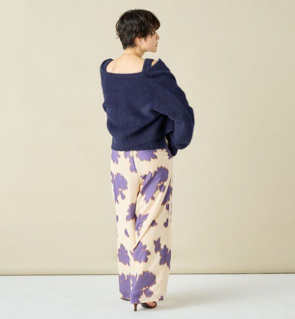 NOLLEY'S「《手洗い可能》《アンサンブル対応》プレミアムヘアリークロップドクルーネックカーディガン」|カーディガン|