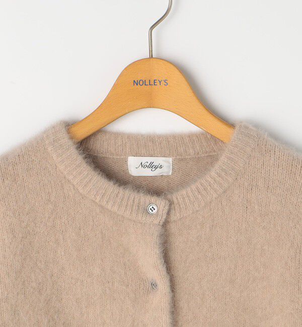NOLLEY'S「《手洗い可能》《アンサンブル対応》プレミアムヘアリークロップドクルーネックカーディガン」|カーディガン|