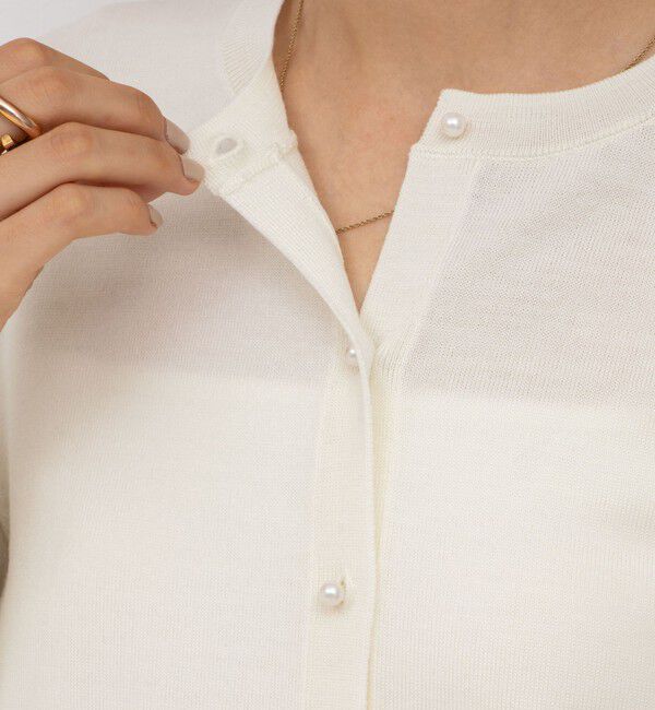 NOLLEY'S sophi「《手洗い可能》ウール100%クルーネックカーディガン」|カーディガン|