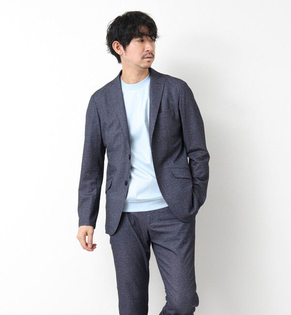 NOLLEY'S goodman「《ビジカジ/セットアップ対応》ドットサッカーストレッチジャケット 25SS」|テーラードジャケット|