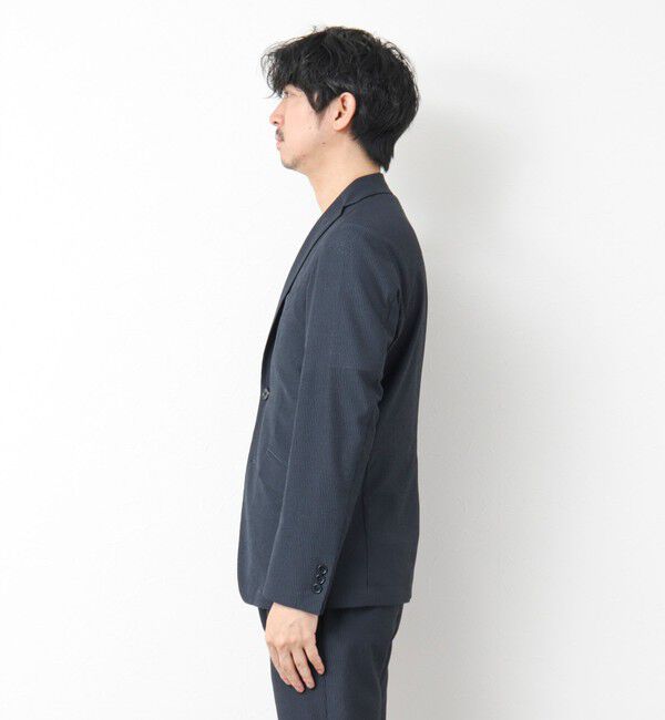 NOLLEY'S goodman「《ビジカジ/セットアップ対応》ドットサッカーストレッチジャケット 25SS」|テーラードジャケット|