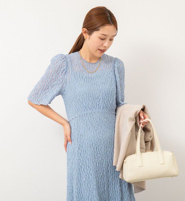 NOLLEY'S「【yosoyuki series】 ニットレースワンピース」|ワンピース|