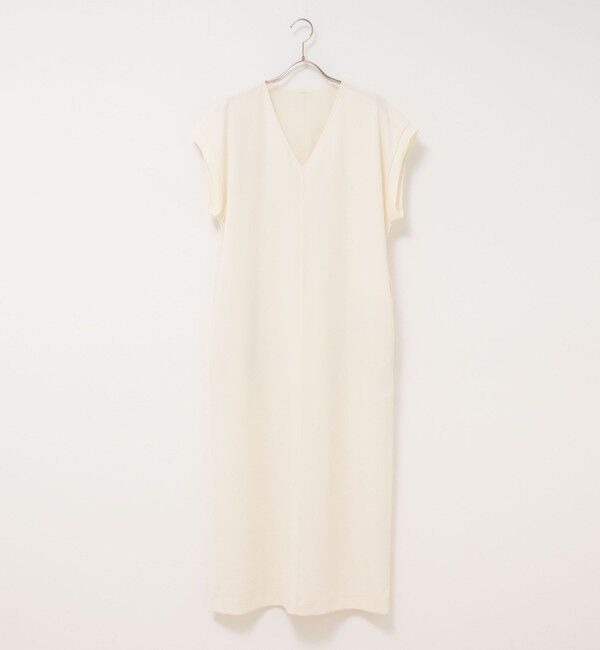 Rie Miller「《セットアップ対応》《手洗い可能》ダンボールジョーゼット袖リブマキシ丈ワンピース」|ワンピース|