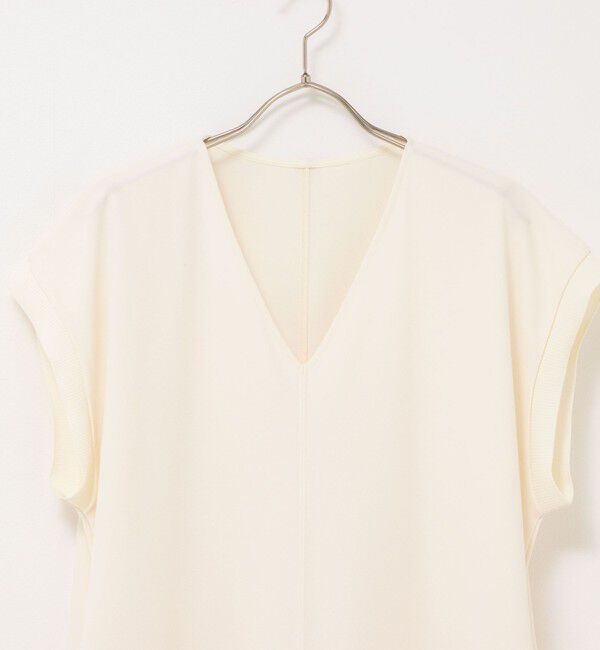 Rie Miller「《セットアップ対応》《手洗い可能》ダンボールジョーゼット袖リブマキシ丈ワンピース」|ワンピース|