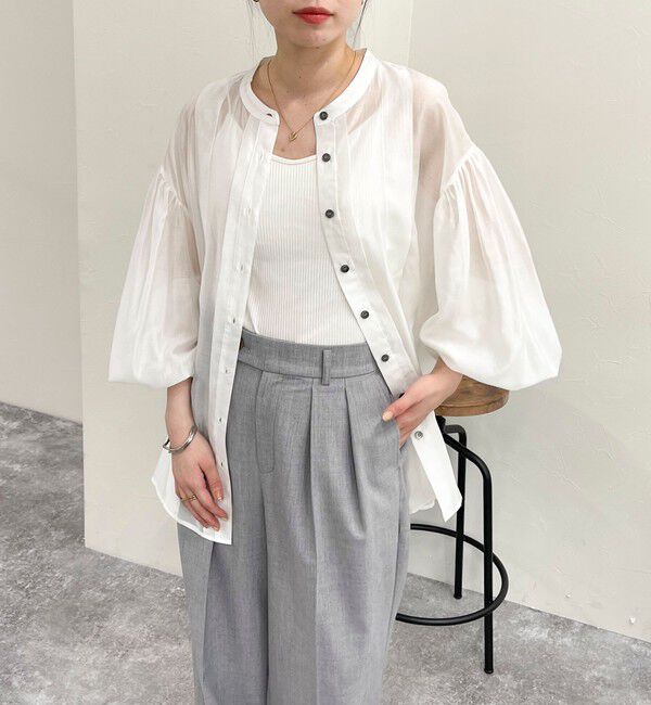 fredy emue「シアーデザインタックシャツ」|シャツ・ブラウス|