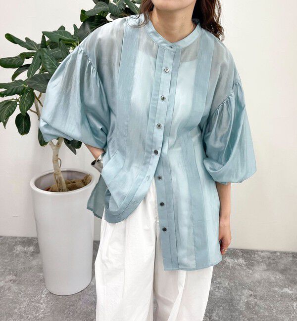 fredy emue「シアーデザインタックシャツ」|シャツ・ブラウス|