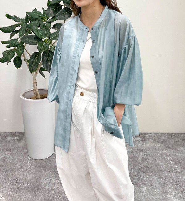 fredy emue「シアーデザインタックシャツ」|シャツ・ブラウス|