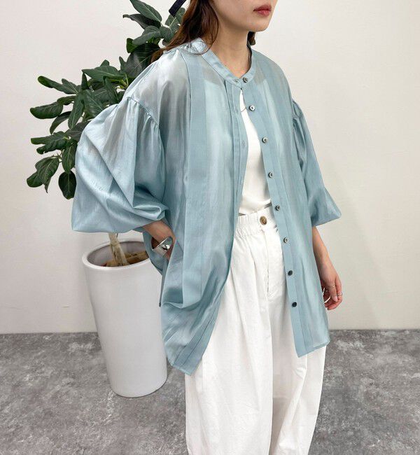 fredy emue「シアーデザインタックシャツ」|シャツ・ブラウス|