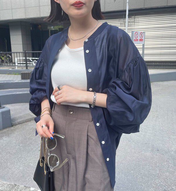 fredy emue「シアーデザインタックシャツ」|シャツ・ブラウス|